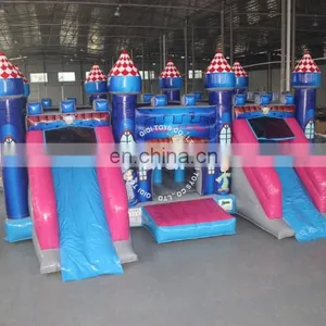Hot Inflatable Slide House Bounce/Jumping Bouncy Castle With Double Lane Slide thumbnail-1