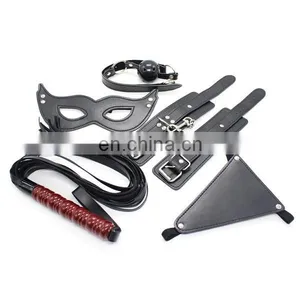 Genuine Leather Restraints 5 Pcs Sex Toy Set Bondage Kit Set Adult Sex Tool thumbnail-1