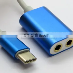 Metal Type C USB C Male to Dual 2 3.5mm Female Splitter Audio Cable thumbnail-4