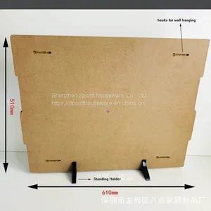 Large Size Picture Frame Wooden Photo Block Wood Sublimation MDF Plaque With Holder thumbnail-4