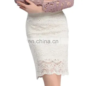 Ladies Lace Latest Pencil A- Line Skirt for Women Spring Summer 2020 thumbnail-1
