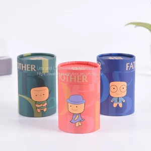 Cylinder Packaging Tea Cans Food Cans Packaging Boxes Dried Fruit Flower Tea Gift Bags Paper Cans Logo Printing thumbnail-1