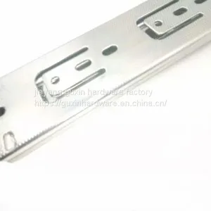 GXS4512 High Quality 45mm Width Rough Surface With Line 3 Fold Ball Bearing Drawer Slide Furniture Channels thumbnail-3