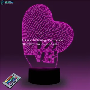 Love Heart 3D Atmosphere Night Light Fantastic Creative New Designs thumbnail-5