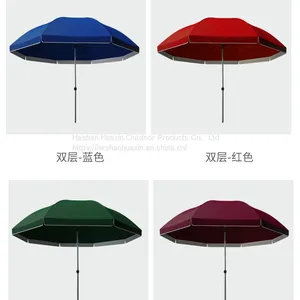 Outdoor Advertising Umbrellas, Commercial Double-layer Silver Glue Sunscreen Sun Umbrellas, Central Pillar, Circular Floor Stall, Sunshade Umbrellas, Customized Wholesale thumbnail-5