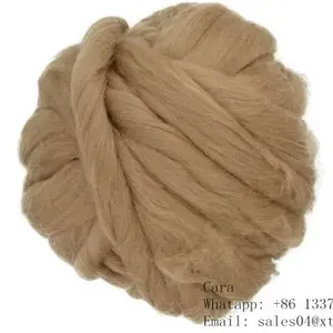 Wholesale 100% Colors Needle Felting Wool Fibre Chunky Knitting Roving Yarn thumbnail-4