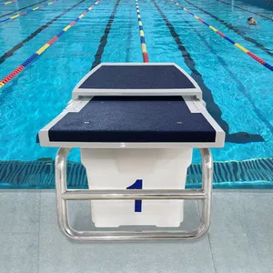 PIKES Pool Departure Platform Standard Starting Block Custom Color Logo Stainless Steel Pool Platform thumbnail-1
