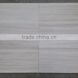 Good Price Natural Polished White Wooden Vein Marble Tiles thumbnail-6