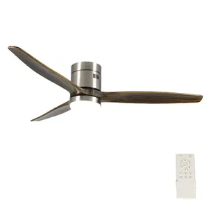 52inch Ceiling Fan With Solid Wood Blades Fans With Remote Cotroller thumbnail-4