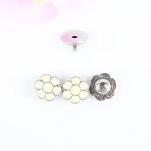 Custom Logo Studs Rivets Metal Clothes Button Metal Button Rivet for Leather Bag thumbnail-1