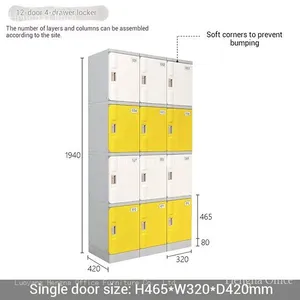 China Factory Direct OEM Custom Made ABS Vertical Lockers for Employee Personal Storage-OEM/ODM thumbnail-5