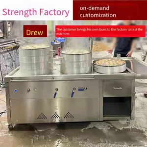 2 - Hole and 3 - Hole Steamed Bun Stoves for Breakfast Shops, Steam Machines for Steaming Buns and Steamed Bread, Dual - Use (electric and Gas) Steamed Bun Equipment With Built - in Steam Engine for Fast Food Service thumbnail-1