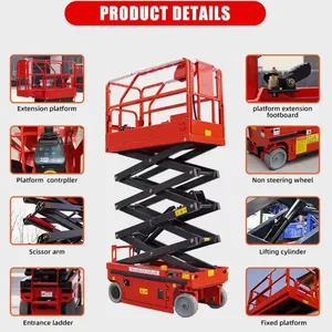 Electric-Powered Aerial Work Platform With Fully Self-Lifting Mechanism 12m Max Height thumbnail-3