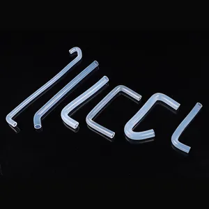 Custom High Temperature Resistant Transparent Food Grade Silicone Rubber 90 Degrees Elbow Hose for Bobble Tap Water Dispenser thumbnail-3