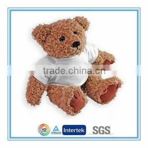 Custom Stuffed Plush Teddy Bear With White T-shirts thumbnail-1