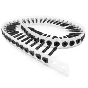 Professional Grade Collated Drywall Screws Coarse Thread Black Phosphate Plastic Strip, Compatible With All Major Screw Guns, Factory Wholesale Price thumbnail-1