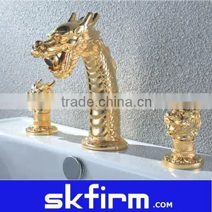 Luxury Golden Plated Faucets Bathroom Mixer Tap thumbnail-1