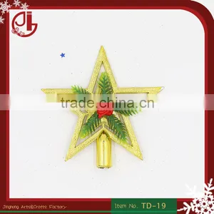 Best Promotion Top Selling Christmas Decoration Gold Star Christmas Tree Topper Decoration Pendant Ornament thumbnail-1