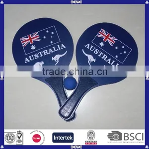 OEM Printing Colorful Cheap Wooden Beach Racket thumbnail-2