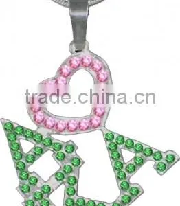 AKA Heart Sorority Necklace Set thumbnail-1