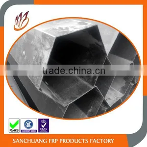Big Size Pultrusion FRP Hexagon Pipe Sweep-up Pipe Industry Suction Pipe thumbnail-5