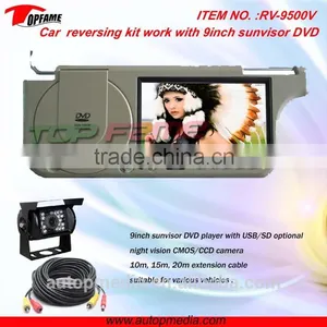 9 Inch Rearview Car Camera With Sunvisor DVD Monitor for Bus/truck/vans thumbnail-1