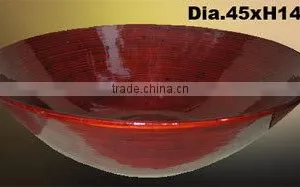 Round Spun Bamboo Bowl thumbnail-1
