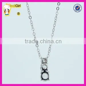925 Sterling Silver Jewelry Wholesale 3pieces White Stone Designer Zircon Necklace thumbnail-5