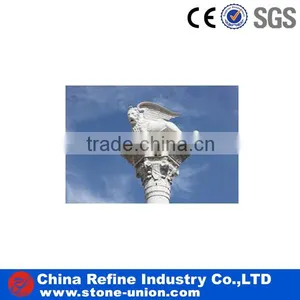 Outdoor Ornamental Statue Pillar Design With Lion Statue on Head,stone Pillars Factory Price thumbnail-1
