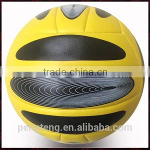 Soft pu Foam Leather Yellow Volley Ball With Logo Printing thumbnail-1
