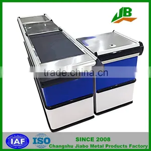 Checkout Counter for Supermarket , Cash Register,Cashier Counter Checkout Counter With Conveyor Belt thumbnail-1