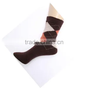 Classic Diamond Design Custom Elite Smart Wool Socks Men thumbnail-1