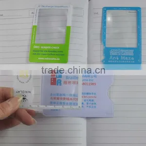 Business Card Size Magnifying Glass /clear Plastic Bookmarks for Promotional Gift thumbnail-1