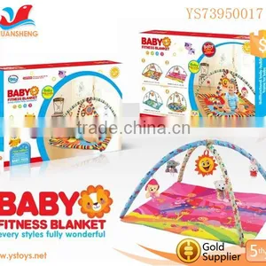 Lovely Colourful Plastic Baby Safety Fitness Frame With Baby Rattle Baby Play Gym Blanket thumbnail-4