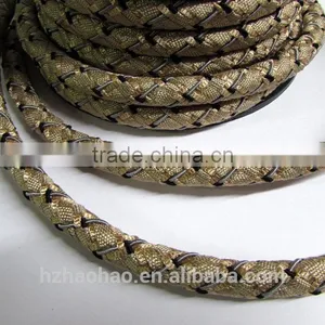 Twisted Cord Without Lip, Light Golds Black and Silver thumbnail-1