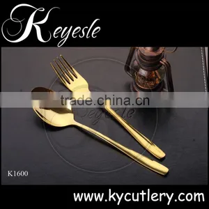 Gold Plated Flatware Set Wholesale,fork Spoon Set,gold Cutlery thumbnail-2