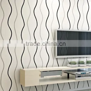 Latest Designer Interior Decoration Modern Curve Wave Wallpaper thumbnail-1