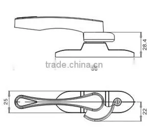 Crescent Lock For PVC Sliding Window thumbnail-2