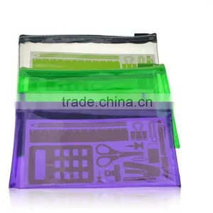 PVC Plastic Pencil Case With Funny Zipper for School Kids thumbnail-5