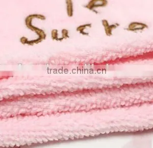 China Supply Popular Ultra Absorbent Turbie Twist Cotton Terry Towel Hair Turban With Embroidery Logo thumbnail-4