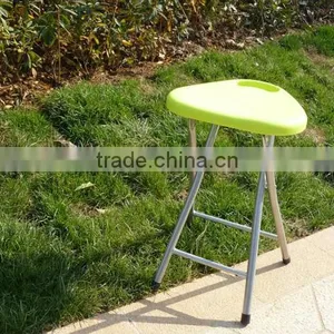 Triangle Shape Metal Leg Folding Stool With Handle thumbnail-1