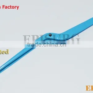 Jansen Bayonet Bipolar Forceps Reusable With Stopper, 22 cm With 1 mm Golden Tip thumbnail-1