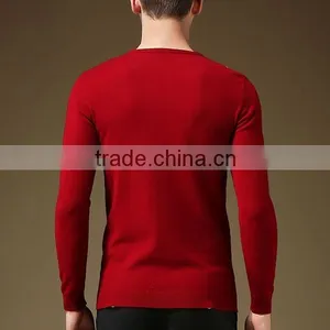 Men's Round Collar Cashmere Pure Colour Sweater for New Design Sweaters thumbnail-6