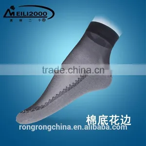 Bulk Cheap Ankle Socks Men's Black and Gray Socks 0565 thumbnail-1