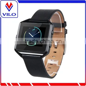 Genuine Leather Replacement Watch Strap Wrist Band+Metal Frame For Fitbit Blaze thumbnail-2