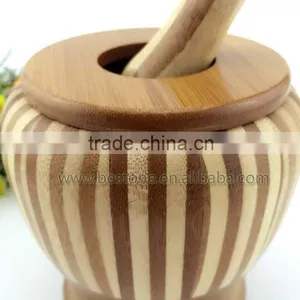 Custom Logo Bamboo Garlic Masher With Lid thumbnail-5