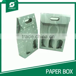SILVER COLOR CORRUGATED RED WINE BOTTLE PACKAGING BOX thumbnail-3