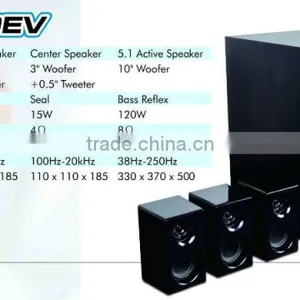 China Factory Active Home Theater System Floorstanding/Center/Surround/Mono Active Woofer Hi-fi Multimedia Speaker System thumbnail-1