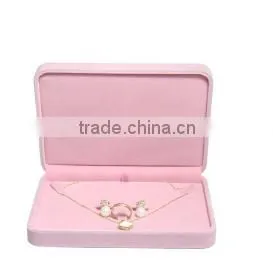2015 Hot Sale Jewlery Set Box Velvet Flannelette Flocking Custom Pink thumbnail-1