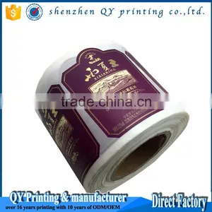 Coloful Adhesive Label Printing, Hot Sale Wine Label With Gold Stamping thumbnail-2